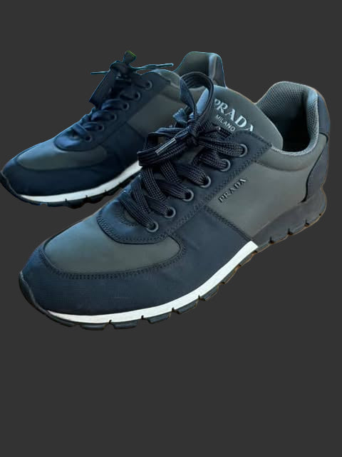 Black & White Prada Trainers