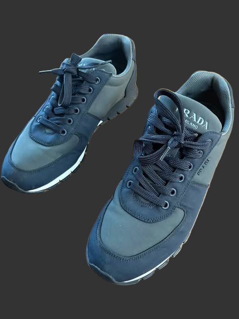 Black & White Prada Trainers