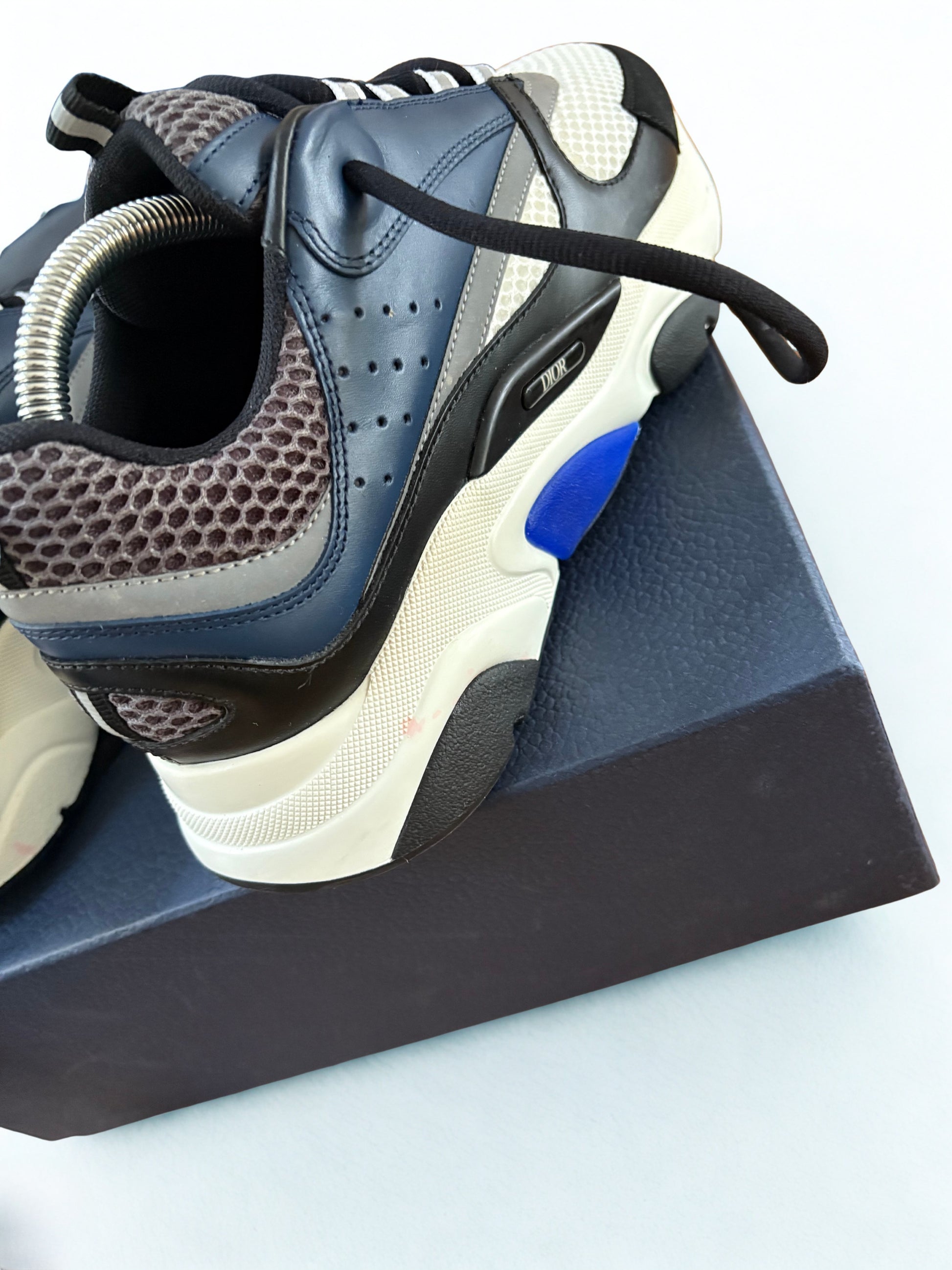 White & Blue Dior B22 Trainers -