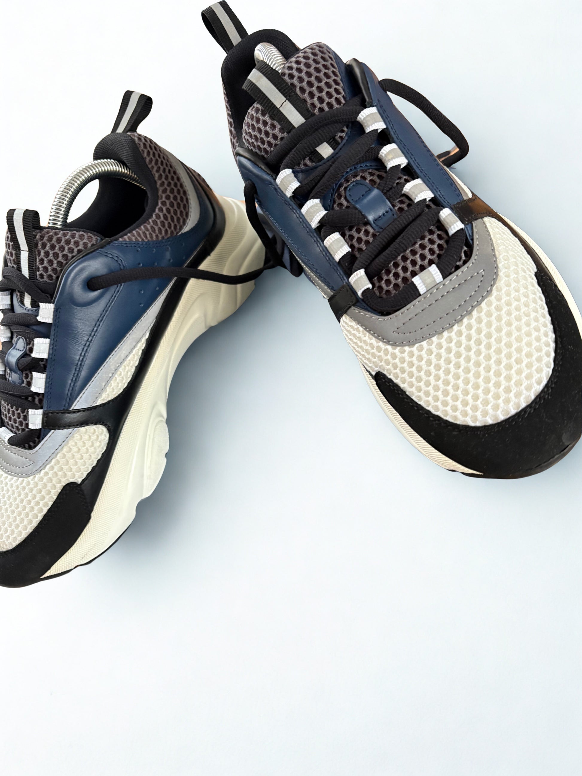 White & Blue Dior B22 Trainers -
